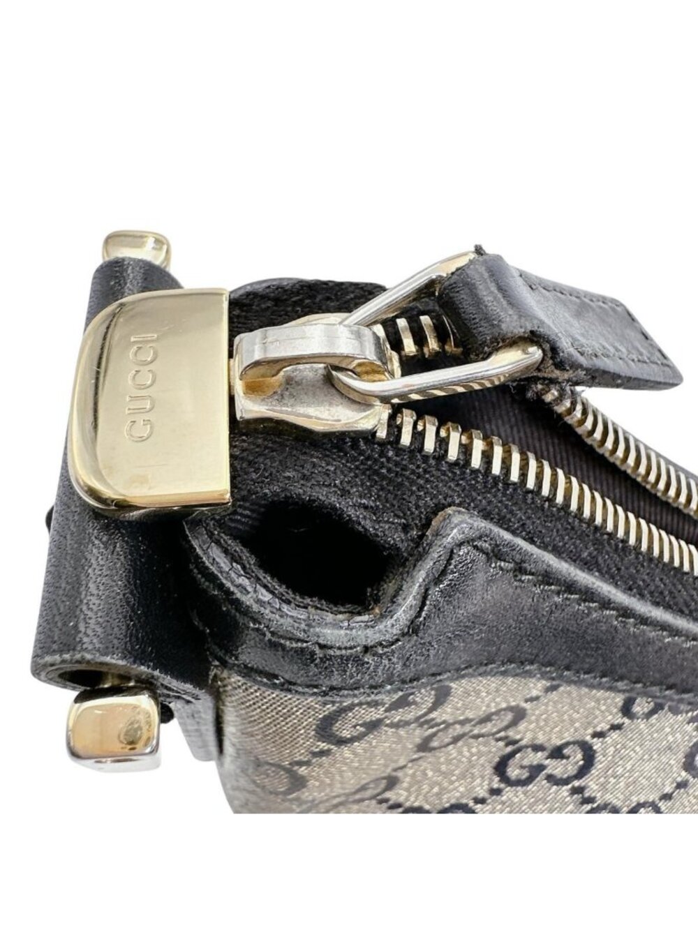 Gucci Square Coating GG Crystal Shoulder Bag Black Gold - Picture 12 of 15